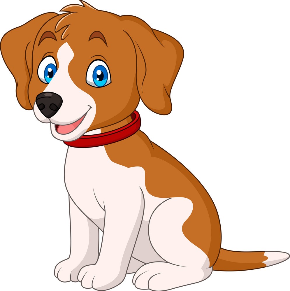 cartoon-cute-dog-wearing-a-red-collar-vector-20868813